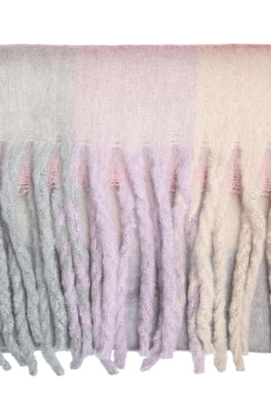 Winterschal karierte Farben Lila Polyester h5 Bild2